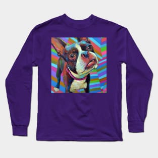 Psychedelic BOSTON TERRIER Long Sleeve T-Shirt